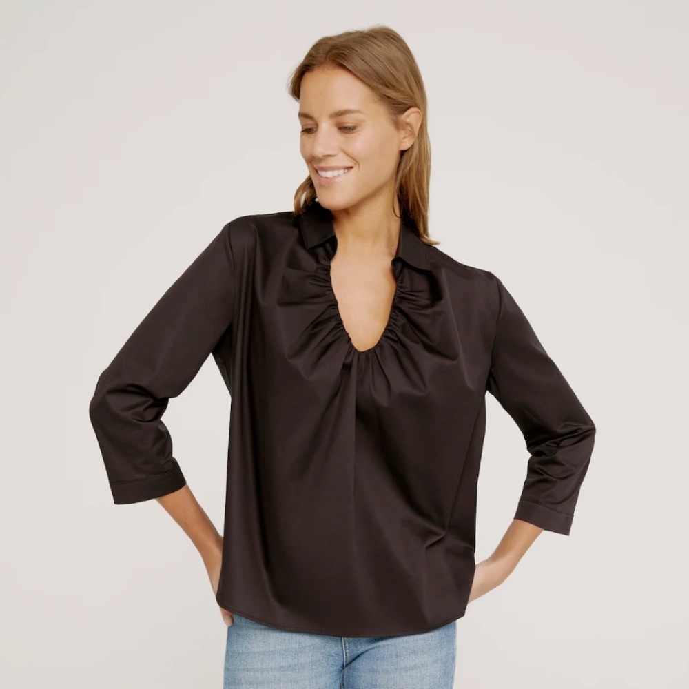 Harshman Nerello Blouse Sz XS NWT Black